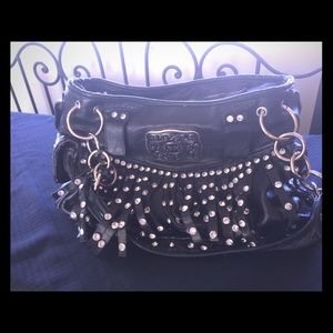Black leather purse